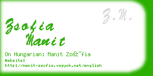 zsofia manit business card